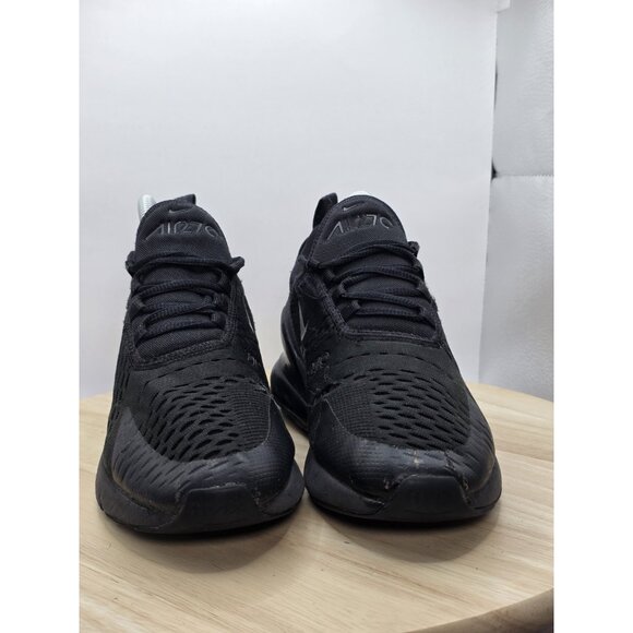 Nike Air Max 270 (GS)  Triple Black Running Womens Size Sz 7.5 BQ5776 001 GS 6Y - Picture 2 of 9